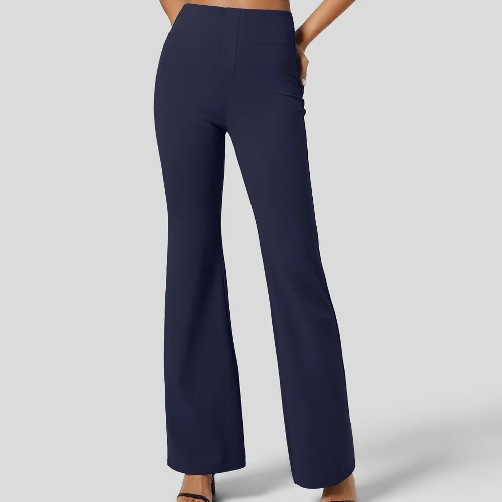 Halara Flex SculptKnit Flare Work pant, Small Reg, NWT, Dress Blues - Picture 8 of 12